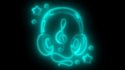 Headphones Illustration - Modern Audio Equipment Icon