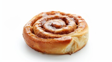 Fototapeta premium cinnamon roll isolated on white background. dessert food concept