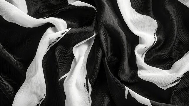 Black and white fabric pattern textile material backdrop 