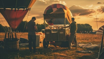 Obraz premium Sunset Balloon Flight: Behind the Scenes at Belgrade Manifest Festival