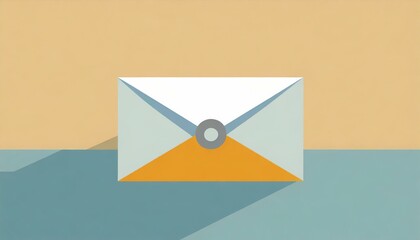 Illustration of an Envelope - Pictogram of Flat Design Envelope - Closed or Opening of Envelope - Application Pictogram or Logo for Smart Devices