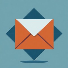 Illustration of an Envelope - Pictogram of Flat Design Envelope - Closed or Opening of Envelope - Application Pictogram or Logo for Smart Devices