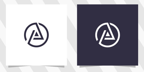 letter pa ap logo design