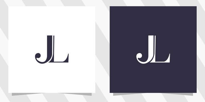 letter jl lj logo design