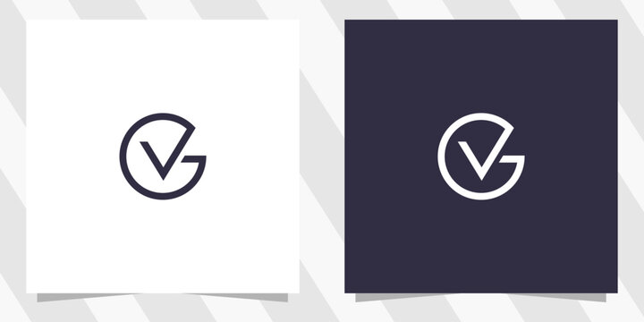 letter vg gv logo design