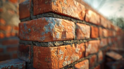 Naklejka premium Brick Foundation Building and Life Essentials 
