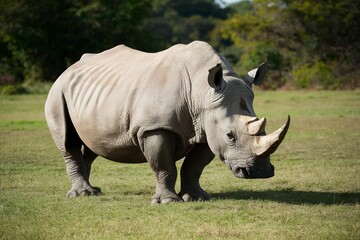 Fototapeta premium large rhino in the park