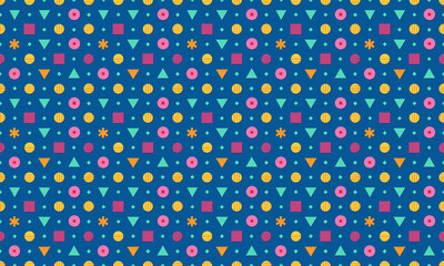 Hand-Drawn Design Geometric Shapes Seamless Pattern for Wallpaper Background