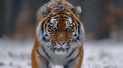 tiger in the snow