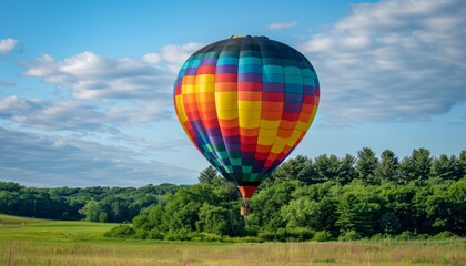 Obraz premium Spectacular Hot Air Balloon Show Lights up Burlington Skyline at 7:4 Aspect Ratio