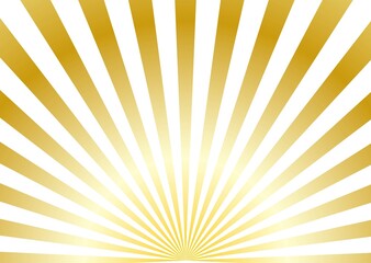 ゴールドと白の集中線背景