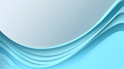 Background with light blue gradient color paper cut vector image