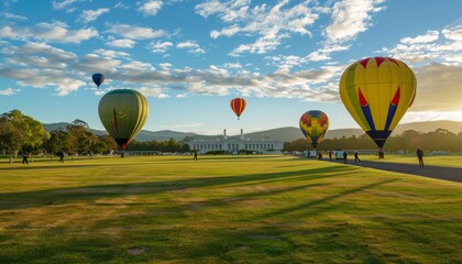 Fototapeta premium Balloon Spectacular Festival Takes Flight at Old Parliament House in Canberra