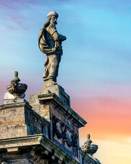 Fototapeta premium Islamic-style stone sculpture, a decoration in the St. Anthony Hospital (1824) in Porto, Portugal
