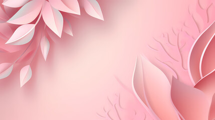 Fototapeta premium Background with light pink gradient color paper cut vector image
