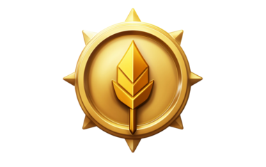 gold medal with ribbon
