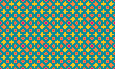 Paper Cutout Design Geometric Shapes Seamless Pattern for Wallpaper Background