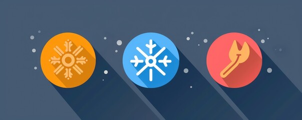 Digital illustration of a thermostat button or thermal insulation icon