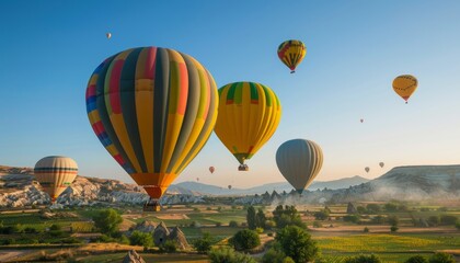 Enchanting Cappadocia: Aerial Symphony of Hot Air Balloons at Sunrise