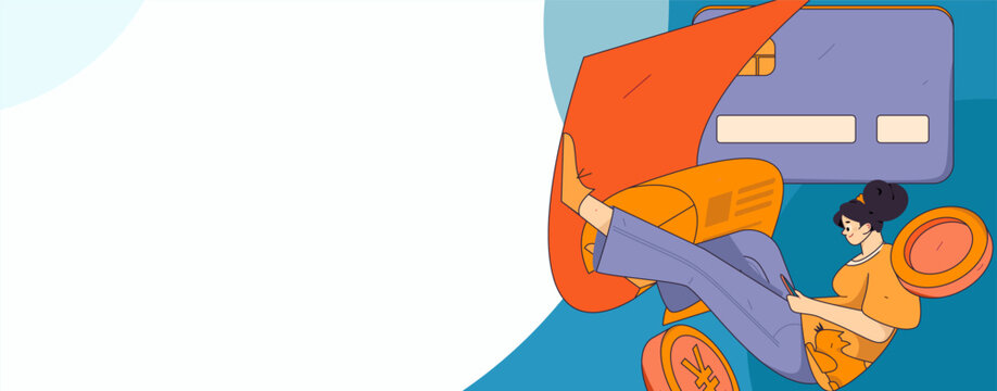 Online shopping payment security character flat vector concept operation hand drawn illustration
