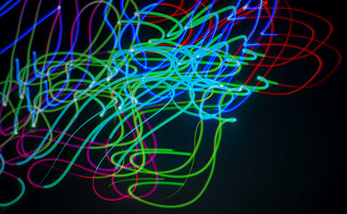 Abstract futuristic line pattern of colorful artwork design