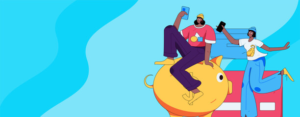 Online shopping payment security character flat vector concept operation hand drawn illustration
