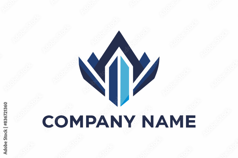 Aufkleber a logo with a stylized design, a minimalist logo with a creative symbol and a company name in a clea