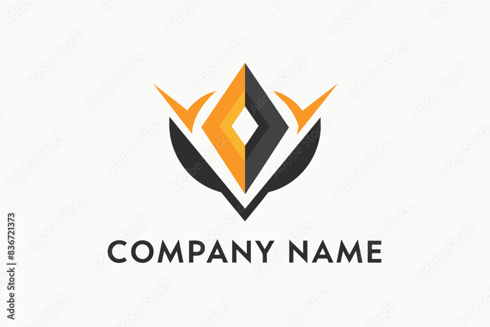 Aufkleber a logo with a stylized design, a minimalist logo with a creative symbol and a company name in a clea