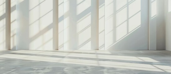 Fototapeta premium Minimalist White Room with Window Light