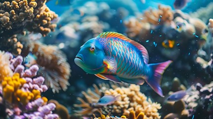 colorful fishes underwater in the ocean 