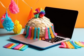 Obraz premium Cinco de Mayo concept for Mexican American holiday. Happy Cinco De Mayo Day design, Mexicans celebrating May 5, Mexico's victory. Mexican party background.