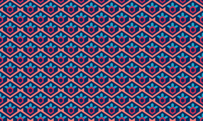 Parallax Design Geometric Shapes Seamless Pattern for Wallpaper Background