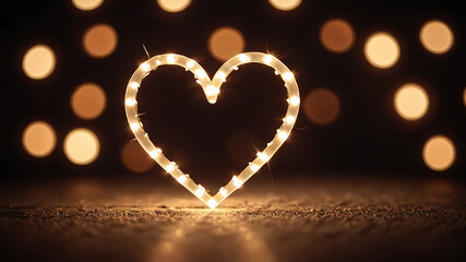 Fototapeta premium Heart image in bokeh style, 
