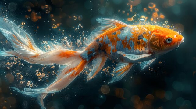 Colorful ornamental fish