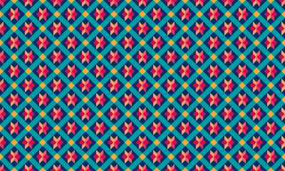 Parallax Design Geometric Shapes Seamless Pattern for Wallpaper Background
