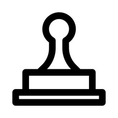 stamp signet chop line icon