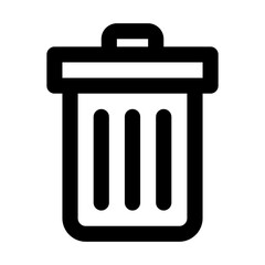 delete trash bin line icon