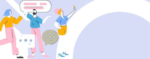 Communicate with consultants flat vector character concept operation hand drawn illustration
