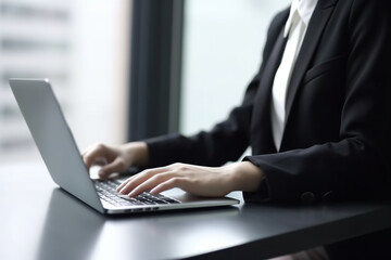 スーツ 女性 PC ビジネス