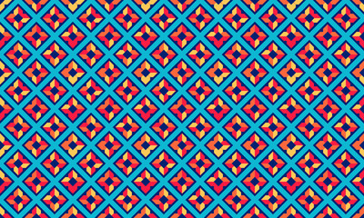 Parallax Design Geometric Shapes Seamless Pattern for Wallpaper Background