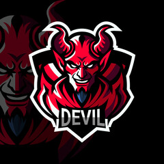 modern devil character esport logo