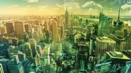 Visualizing economic expansion with innovative investment images for financial growth