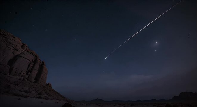 Guiding star in the desert. Shooting Star. Magi of the East.
