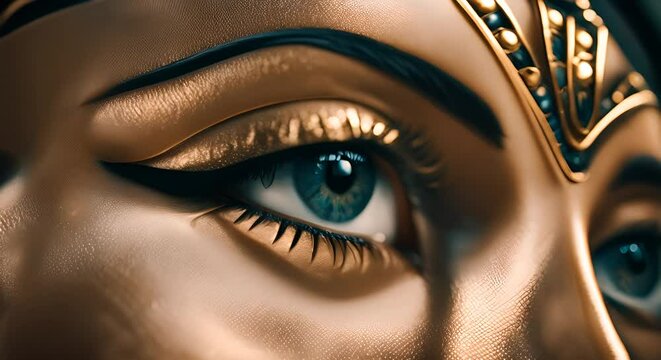 Close up of Cleopatra's eye.