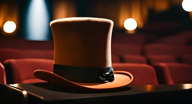 Magician's hat in the theater.