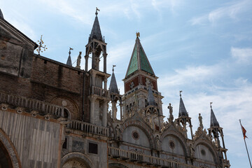 Fototapeta premium Details from exterior of San Marco basilica in Venice
