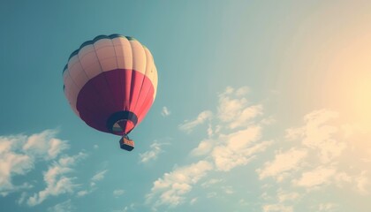 Obraz premium Vibrant Journey: Experiencing the Wonders of Hot Air Balloon Travel