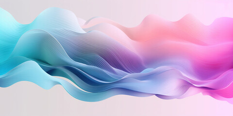 Obraz premium Abstract pastel colors 3d wave background. Wave banner. Abstract background in soft pastel colors