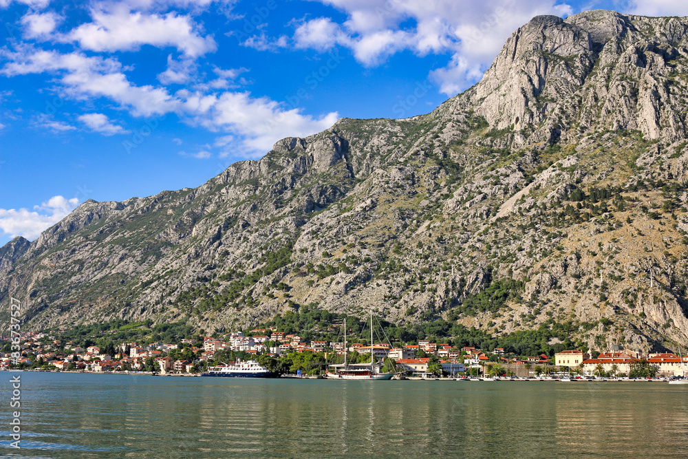 Canvas Prints Port and old town Kotor cityscape Montenegro summer season