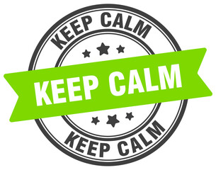 keep calm stamp. keep calm label on transparent background. round sign